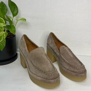 Marc Fisher Taupe Platform Loafers